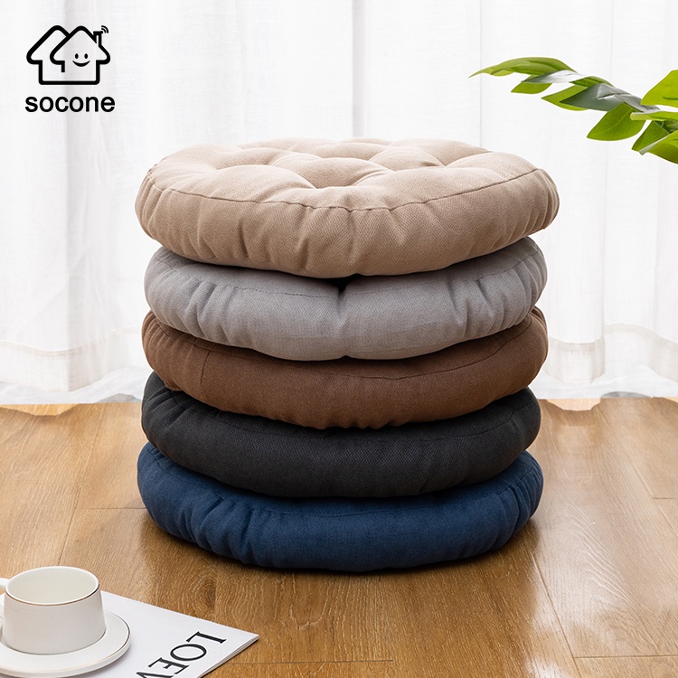 Socone Seat Cushion Round Chair Pillow Plain Chair Pad 17x17