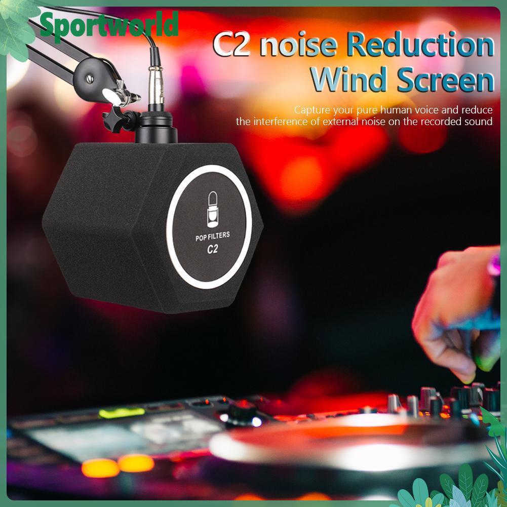 C2 Professional Studio Mic Screen Acoustic Filter Desktop Recording