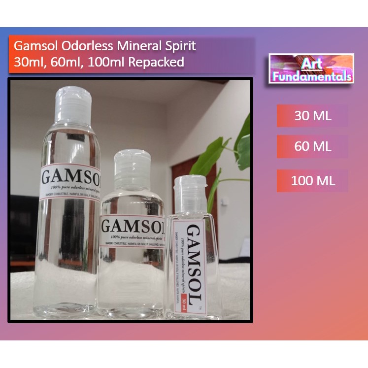 Gamsol Odorless Mineral Spirit 30ml 60ml 100ml Repacked Shopee