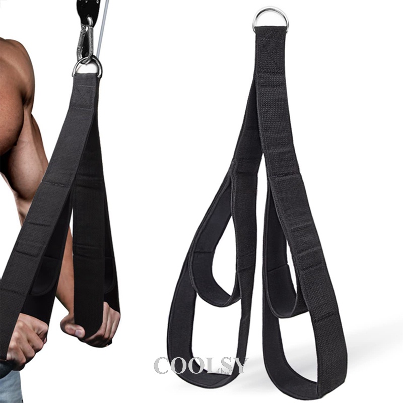 COOLSY Tricep Rope Cable Attachment Gym Pull Down Rope 2 Handles Built ...