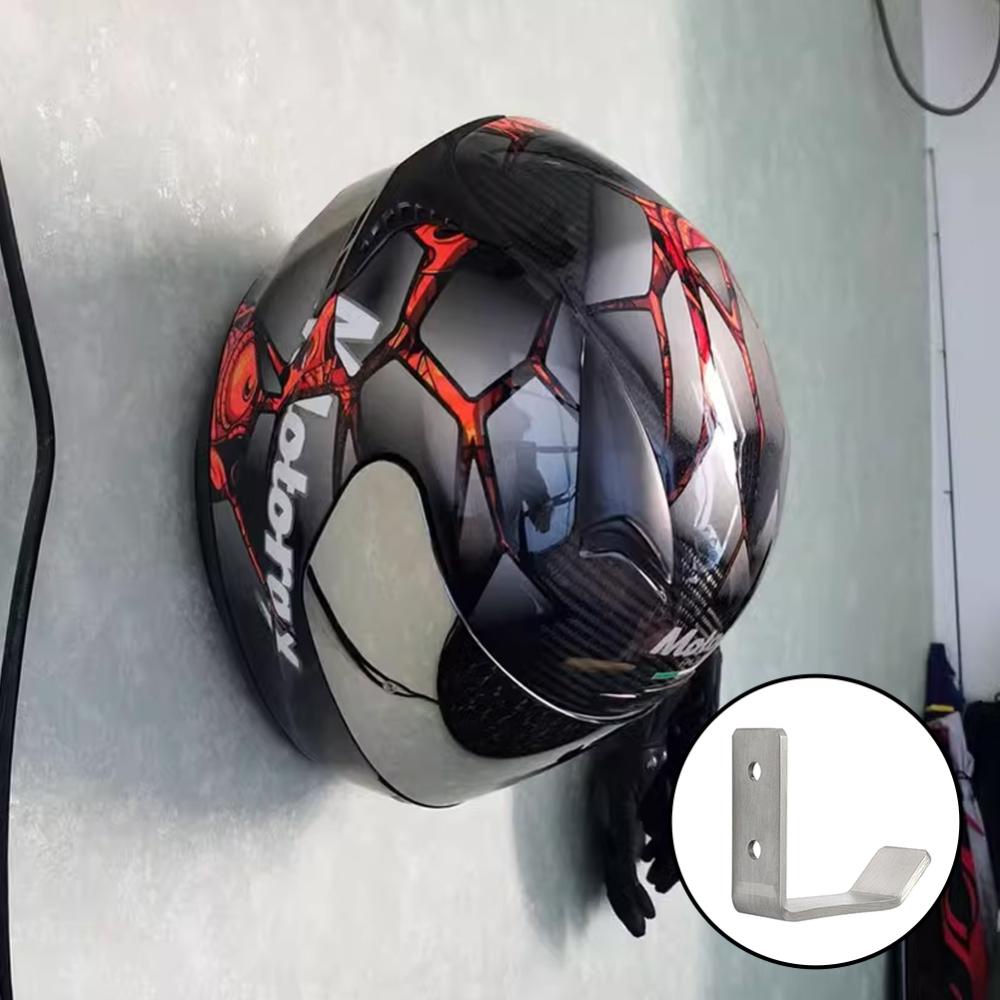 OPENMALL Motorcycle Helmet Wall Mount Hook Racks Steel Multipurpose ...