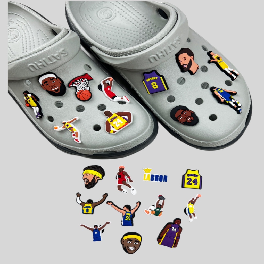 Jibbitz for Crocs New Jibbitz NBA Star James/Kobe Lakers Thompson Curry