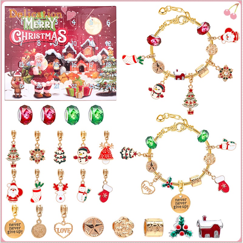 Delication Countdown Calendar Jewelry Christmas Theme Advent Calendar