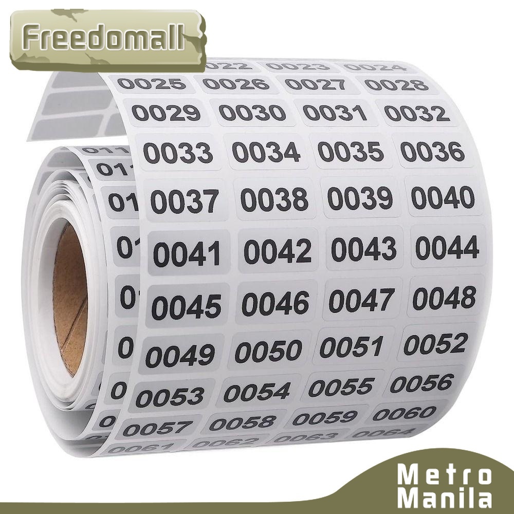 1-2000 Number Inventory Stickers Simple Number Stickers Inventory Tags ...