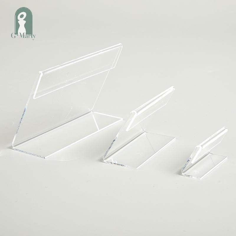 GMARTY 10pcs Acrylic Transparent Display Stand Desk Sign Label Frame ...