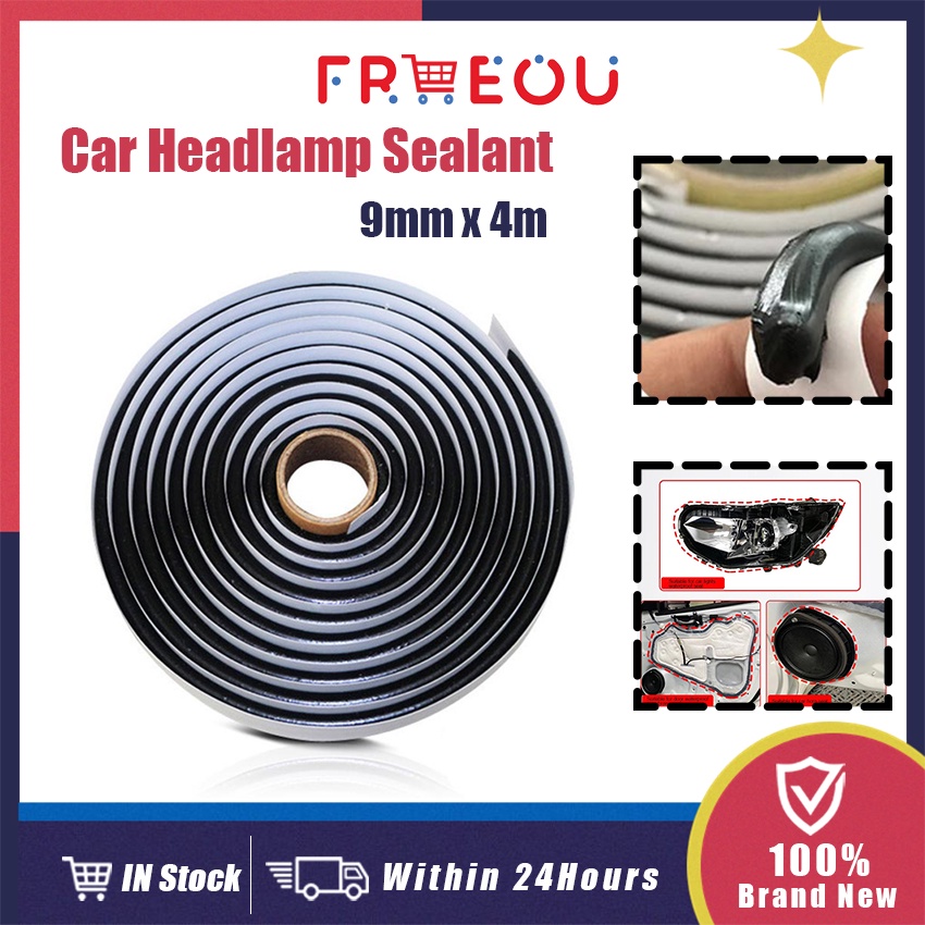 9mm*4m Car Headlamp Sealant Butyl Tape Rubber Seal For Auto Headlight