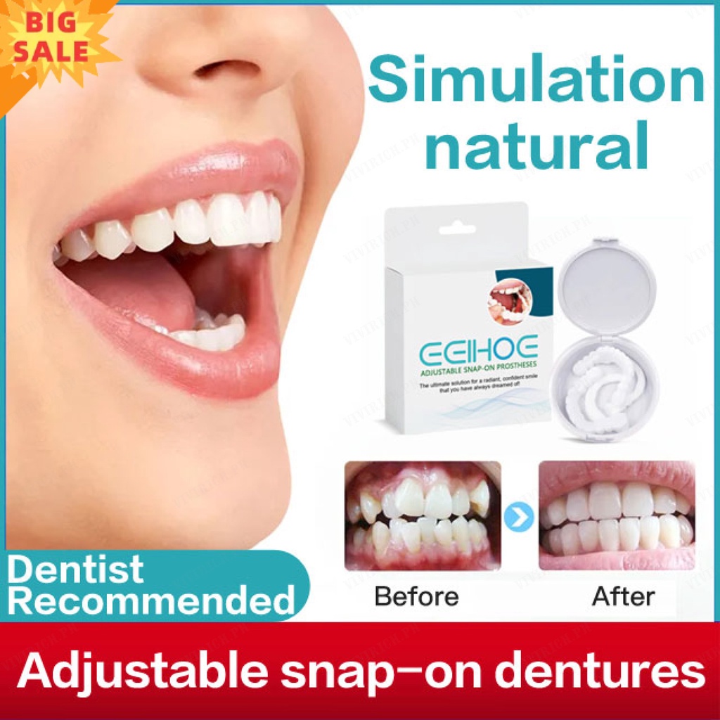 Adjustable Denture Sleeves Trimming Teeth Filling Gaps Dentures SnapOn