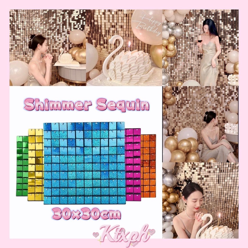 Shimmer sequin wall Backdrop 30x30 curtain Square Wall Birthday party ...