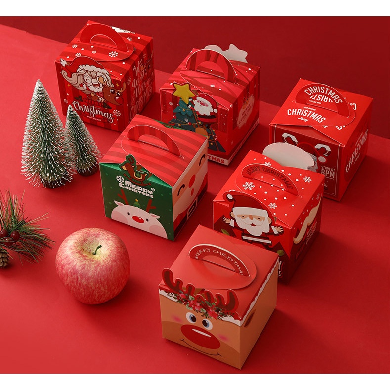 Christmas Eve Apple Packaging Box Christmas Fruit Gift Box Hexagonal ...