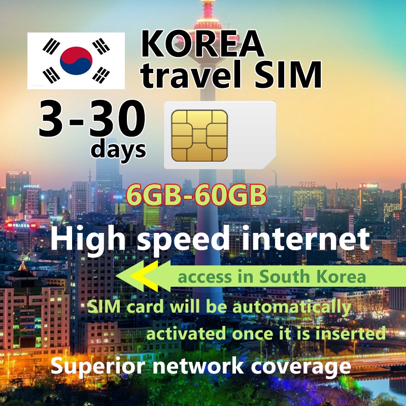 KOREA Travel SIM card (660GB 330 day 4G Unlimited data) travel data SIM card Ready stock