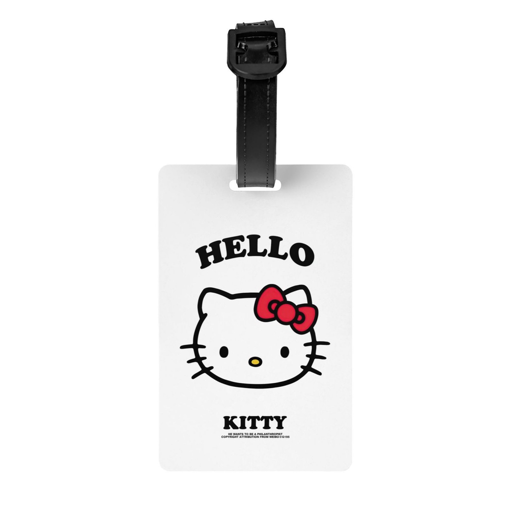 HELLO KITTY Soft Plastic Waterproof Luggage Tag MELODY KUROMI Cinnamoroll SANRIO Travel Suitcase Bag Name Address Label Travel Accessories Travel Bag