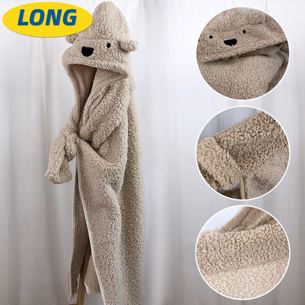 LONNGZHUAN Hooded Cloak Blankets, Winter Thickened Warm Cape