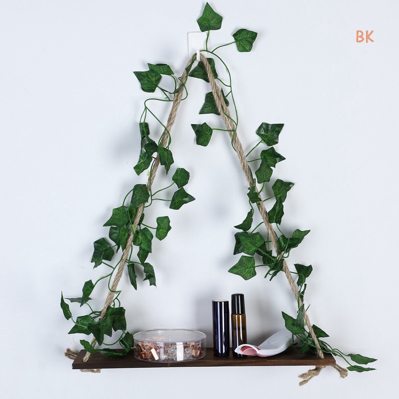 BK Artificial Ivy LED-Strip Wall Hanging Shelves , Macrame Shelf for ...