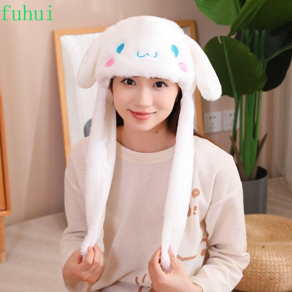 FUHUI Bunny Ear Move Glowing Hat, Cinnamoroll My Melody Jumping Up Cap ...