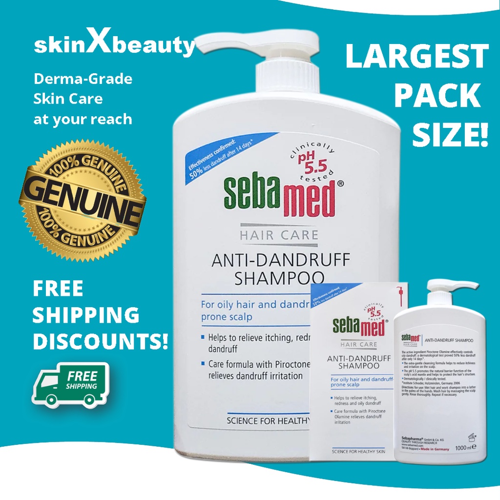SEBAMED AntiDandruff Shampoo 1000ml 1L DERMAGRADE ONHAND GENUINE Dandruff Germany Hair Care
