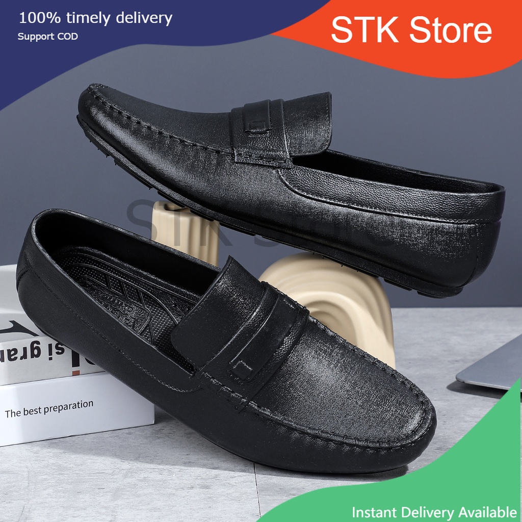 STK662 SHUTA Premium Black Shoes Korean Men's Work Formal Shoes ...