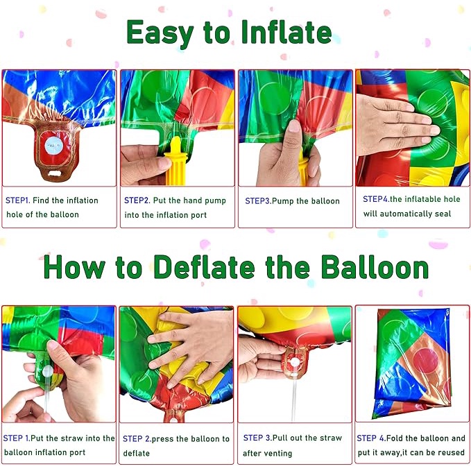 32 Inch Building Block Digital Balloon Size Large Digital Balloon ...