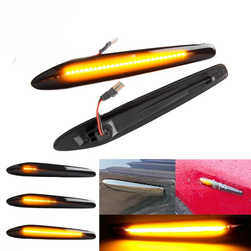 D-Lumina LED Zijvleugel Richtingaanwijzers – Dynamische Knipperlichten Voor Alfa Romeo 159, Sportwagon, Brera En Spider (939) – Zwart 2 miniatura