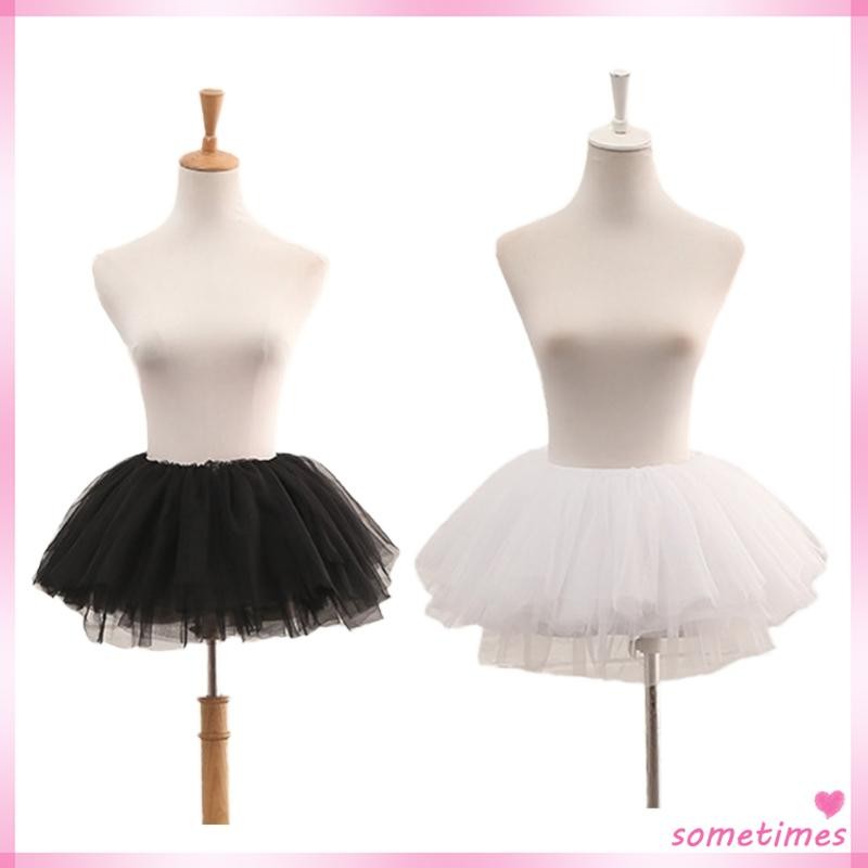 Time Women Layered Tulle Mini Tutu Skirt Ballet Petticoat for Christmas ...
