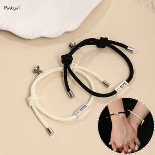 1pair/2pcs Magnetic Heart Shaped Matching Bracelet, Couple Bracelet Friendship Bracelets Braid Rope Magnet Jewelry, Jewels,Braclets,Temu