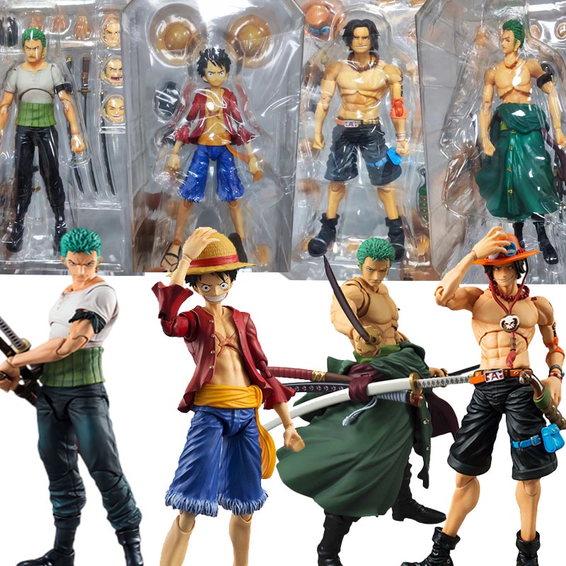 Anime One Piece Monkey D. Luffy Roronoa Zoro Portgaz D. Ace Articulado