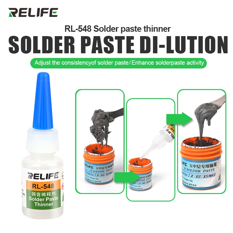 RELIFE RL548 10ml Universal Solder Paste Thinner Tin Cream Dilution