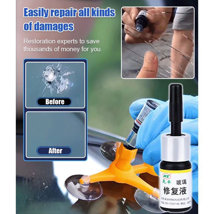 Glass Repair Liquid Windshield Scratch Cracks Car Cracks Traceless