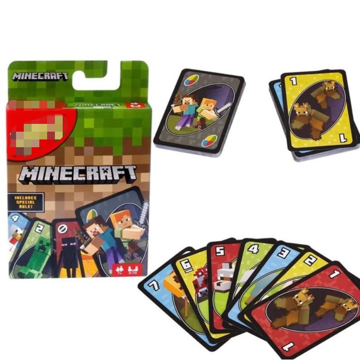 Minecraft Classic Card Game Copperplate Paper Table Game Card Clear ...