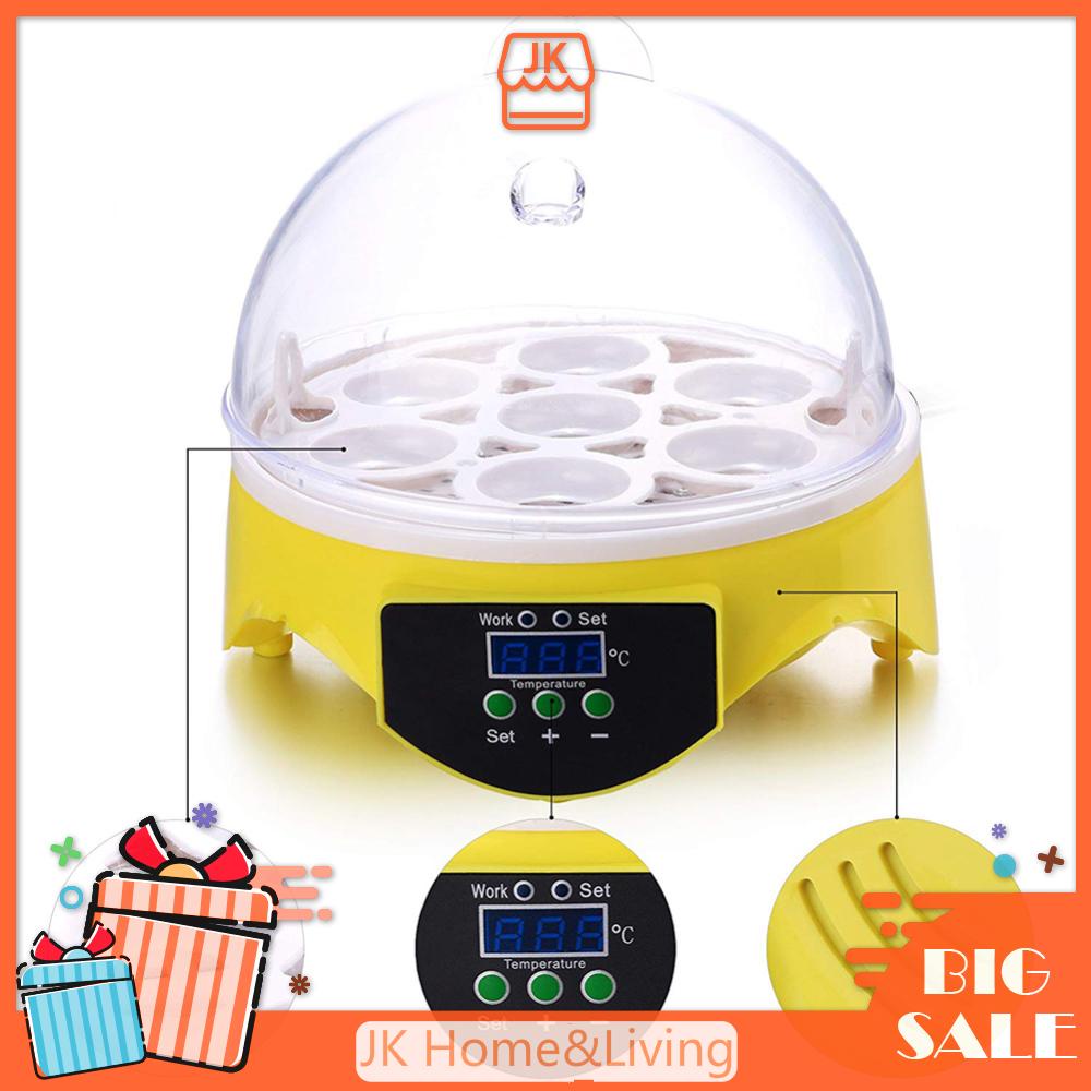 Mini 7 Egg Incubator Poultry Incubator Brooder Digital Temperature ...