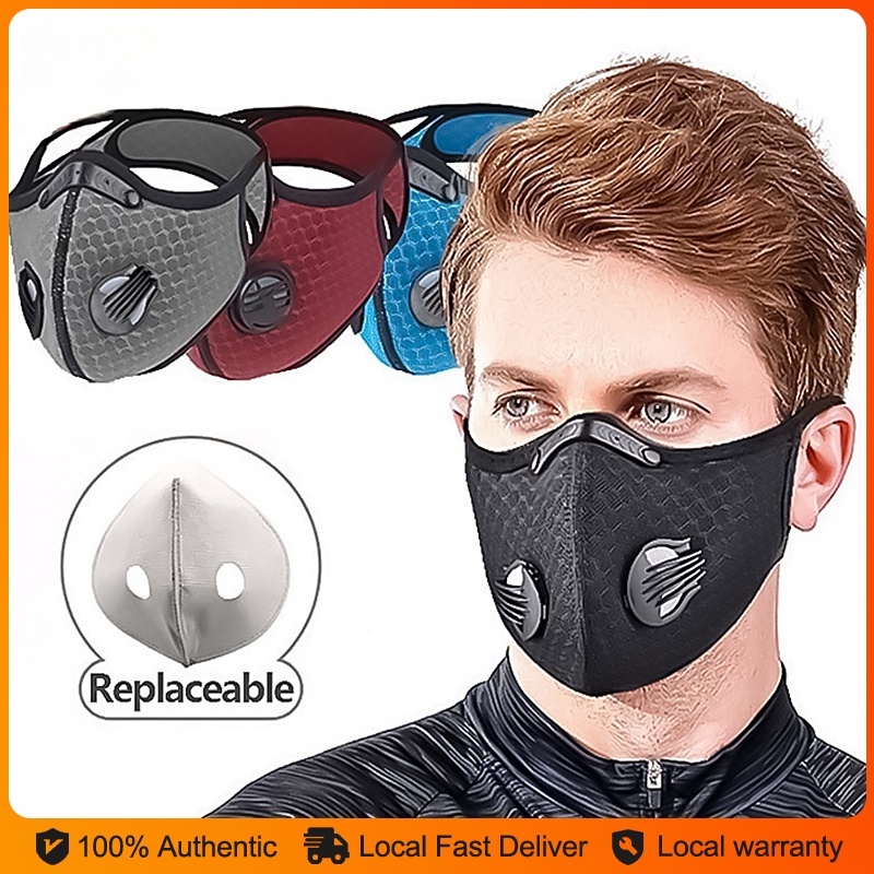KN95 Masks Double Valve Outdoor Sport Riding Mask 3D Mask Cleaned ...