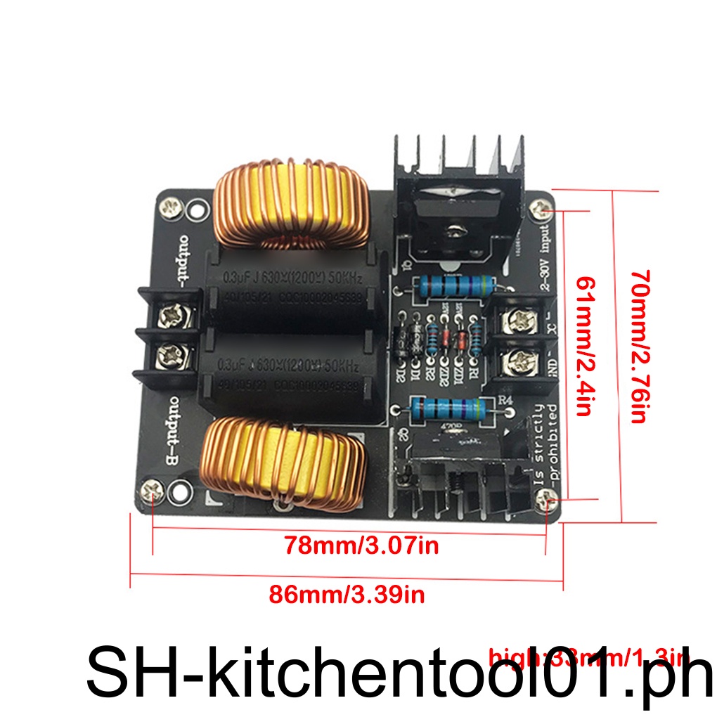 DC 20A 1000W High Generator Coil Parts Copper Wire Induction Heating