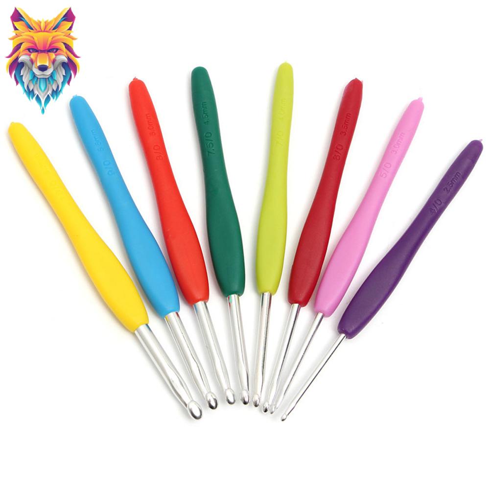 【COD】16 Sizes Crochet Hooks Knitting Craft Tool Set Needles Stitches ...