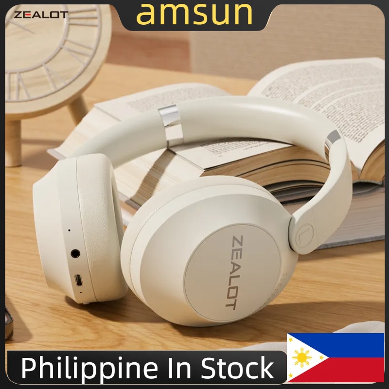 [Local Shipment]ZEALOT B38 Wireless Headphones Bluetooth Original Audio  Over Ear Headset 43dB Hybrid Headset Earphone For Phone PC Sports