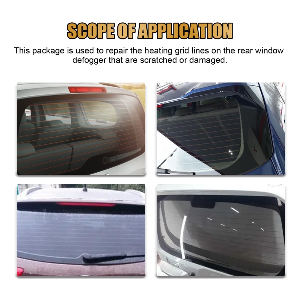 【DUO】Car Rear Window Defogger Repair Kit DIY Quick Repair Scratched ...