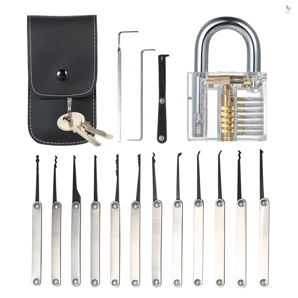 Aoresac Lock Set Kit Unlocking and Transparent for Locksmith 15 pcs