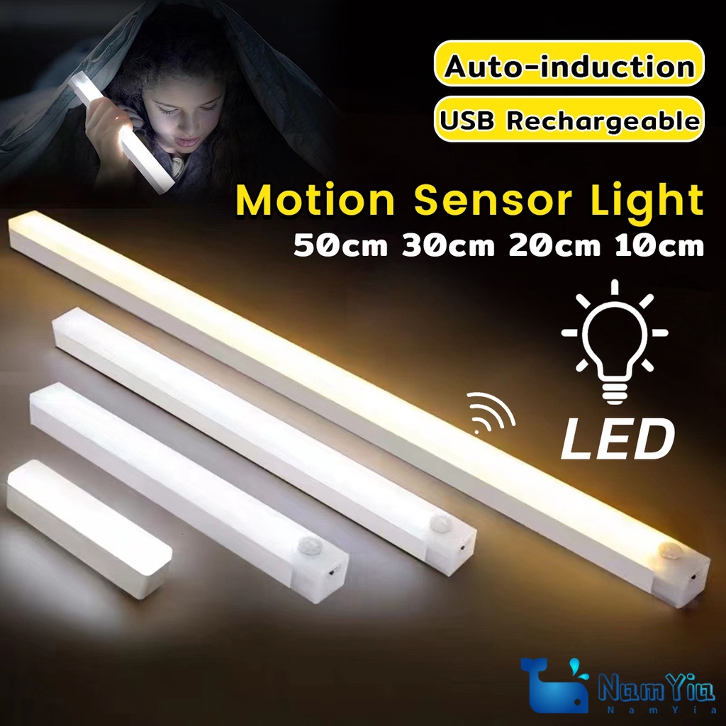 10/20/30/50cm Rechargeable Light LED Motion Sensor Light Magnetic Light ...