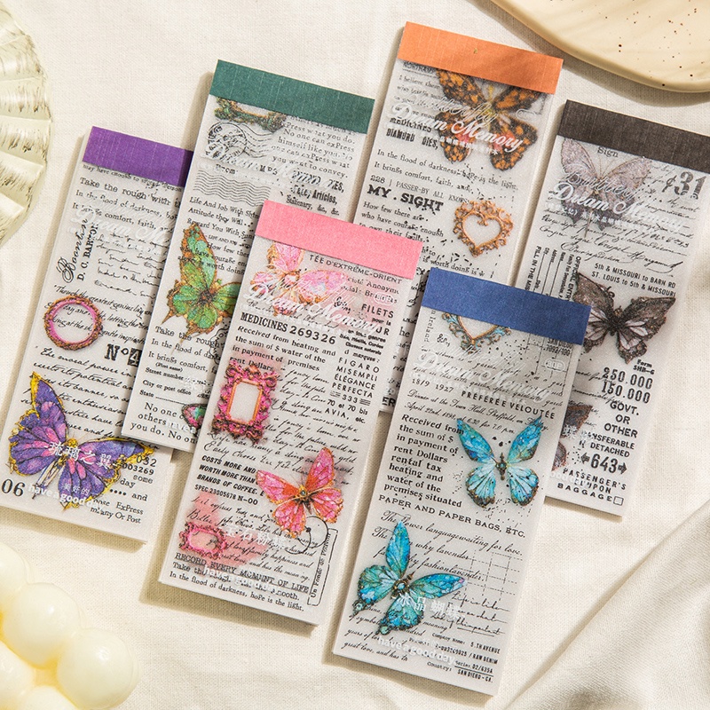 Journamm 30pcs/pack Butterfly Translucent Litmus Paper DIY Scrapbooking ...