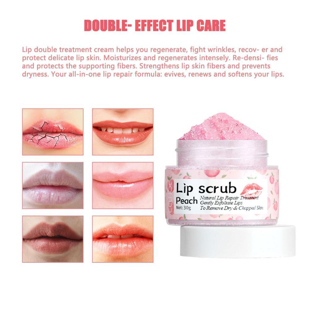 30g EELHOE Peach Lip Scrub To Lighten Lip Lines And Lip Skin Remove Tender Moisturise And Y4Z7
