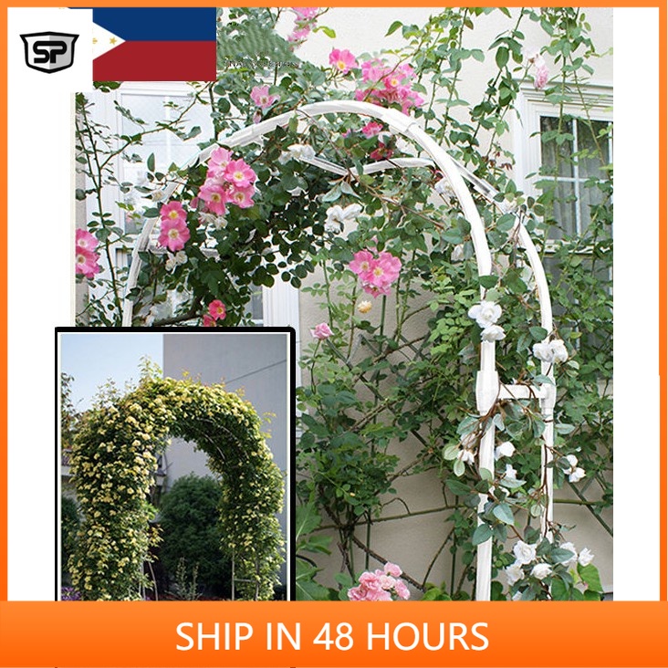 Wrought Iron Arch Flower Stand Party Bridal Prom Climbing Grape Path