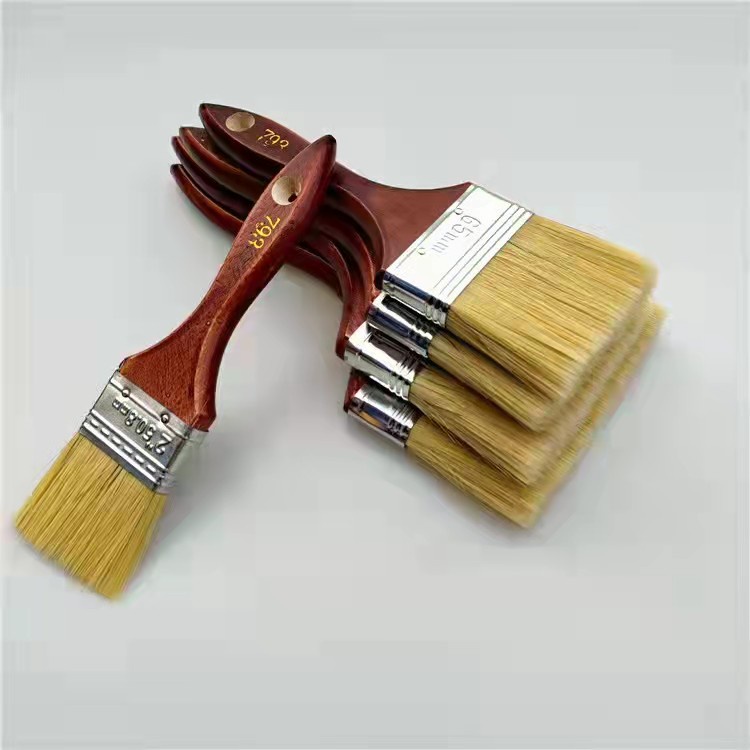 Bristle Paint Brush Extended Mahogany Handle Paint Brush 1inch 1 1