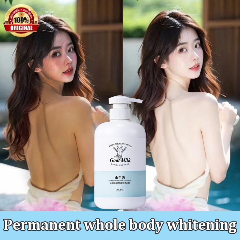 Whitening Shower Gel Goat Milk Shower Gel 800ml Ultra white and smooth skin exfoliate whole body whitening brightening lasting fragrance