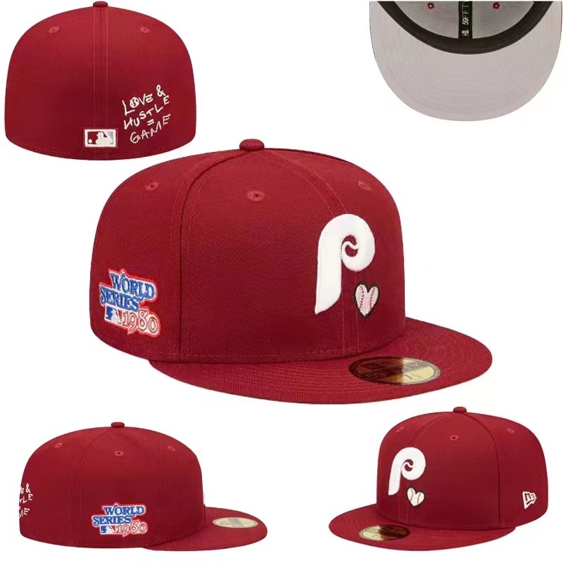 Fashion Hat Fully Enclosed Philadelphia Baseball Cap NonAdjustable Hat
