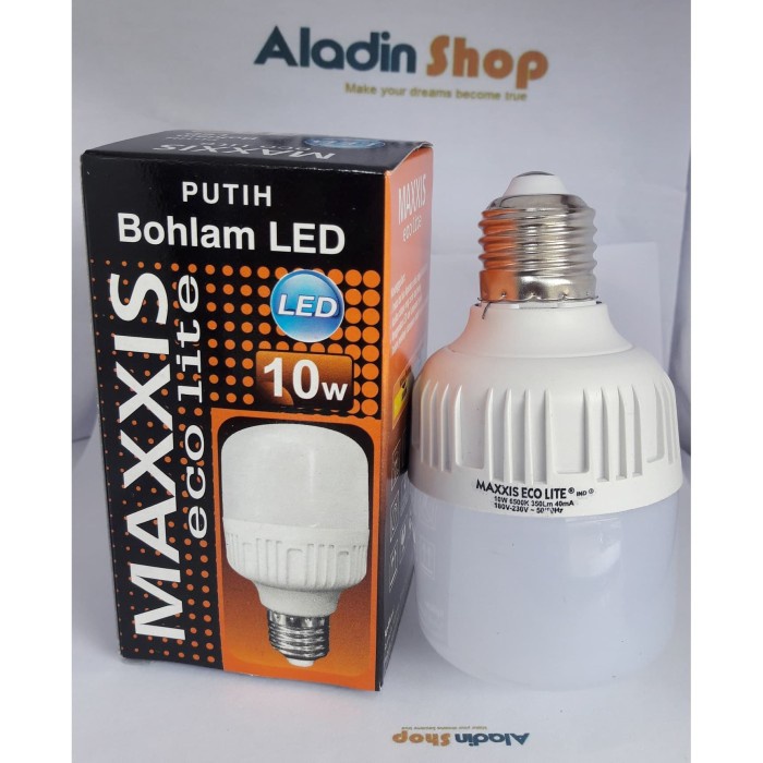 PUTIH Maxxis Maxis 10W 10watt 10wat LED Light Bulbs white for rooms ...