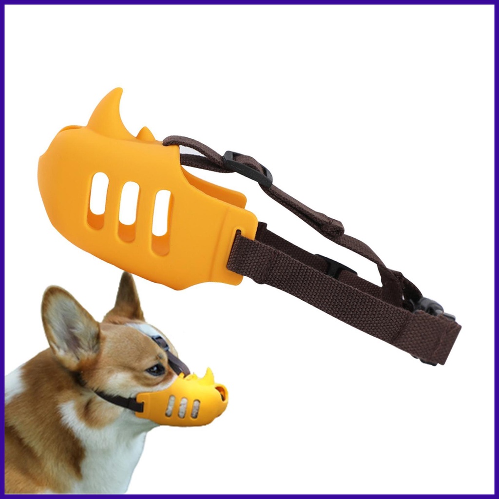 Muzzle For Dogs Silicone Puppy Muzzles Soft Adjustable Muzzle Guard ...