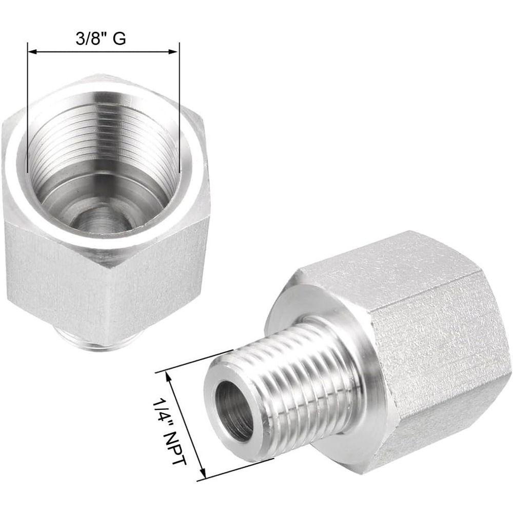 BACKSTREET Reduction Thread Adapter, Stainless Steel 1/8 1/4 3/8 1/2 ...