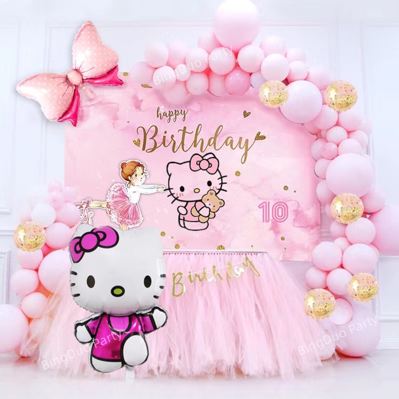 Disney Hello Kitty Garland Arch Kit Pink Kitty Foil Balloon 32inch ...