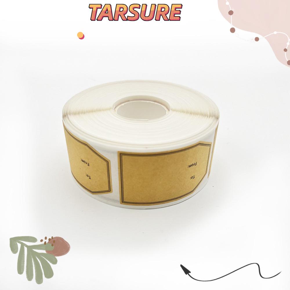 TARSURR Gift Tag Stickers, 600 PCS Kraft Paper Jar Labels, to and from