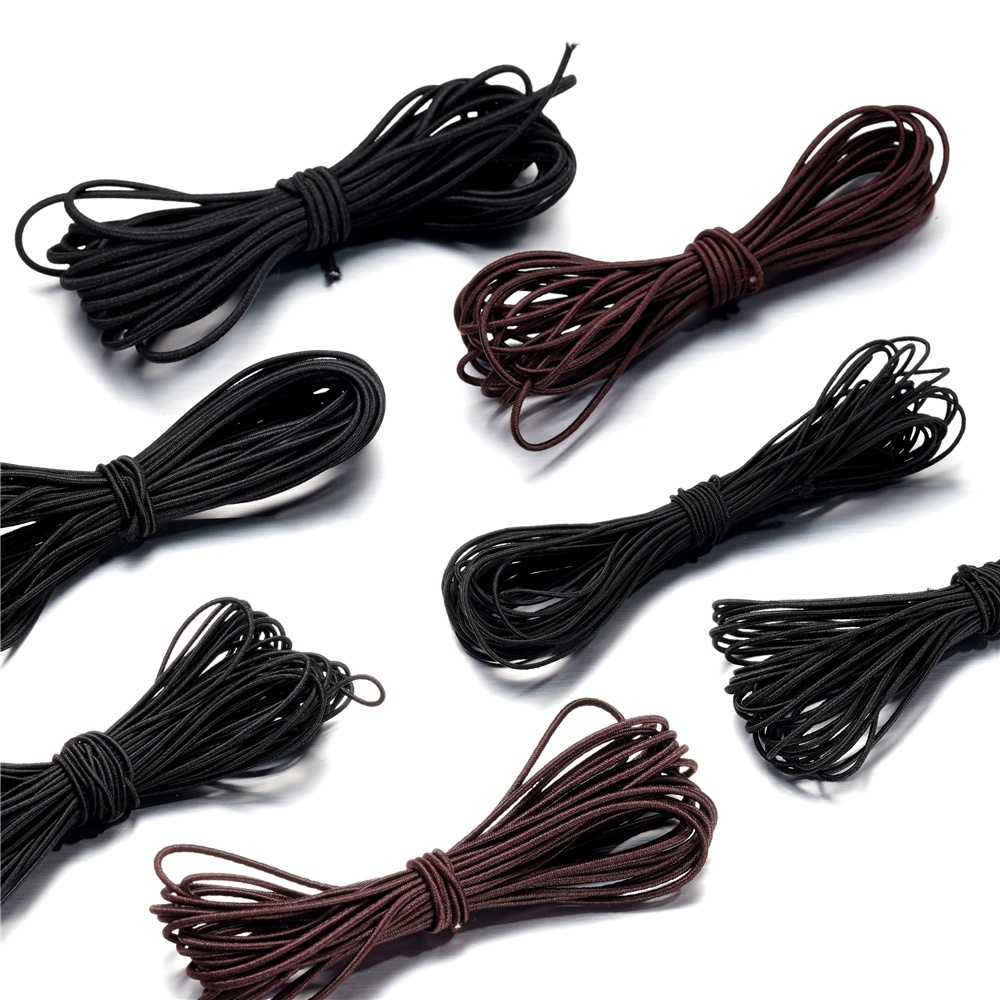 St.kunkka 10m 0.8/1/1.5/1.8/2mm Black Elastic line Crystal Beading