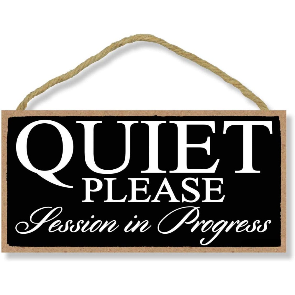 1pc Hanging Wooden Sign Honey Dew Gifts Black Quiet Please Session In ...