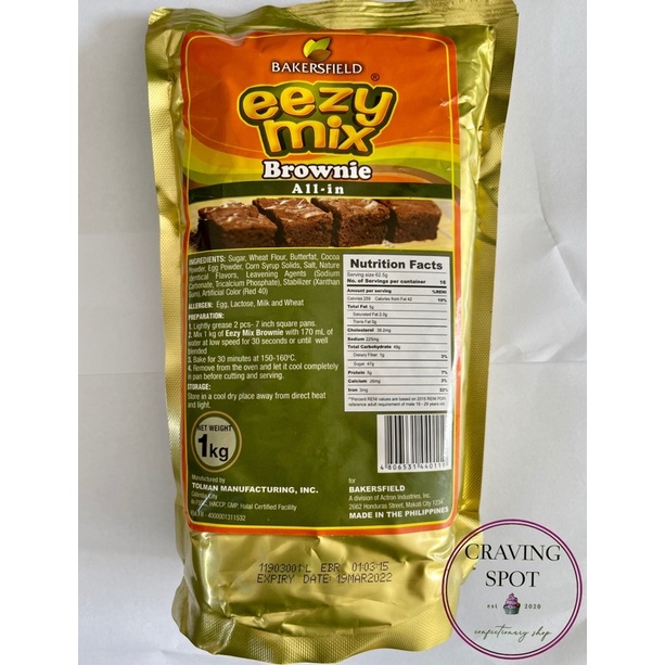 ♞BAKERSFIELD BROWNIE EEZY MIX ALLIN 1Kg/Expiration DateDECEMBER 2023